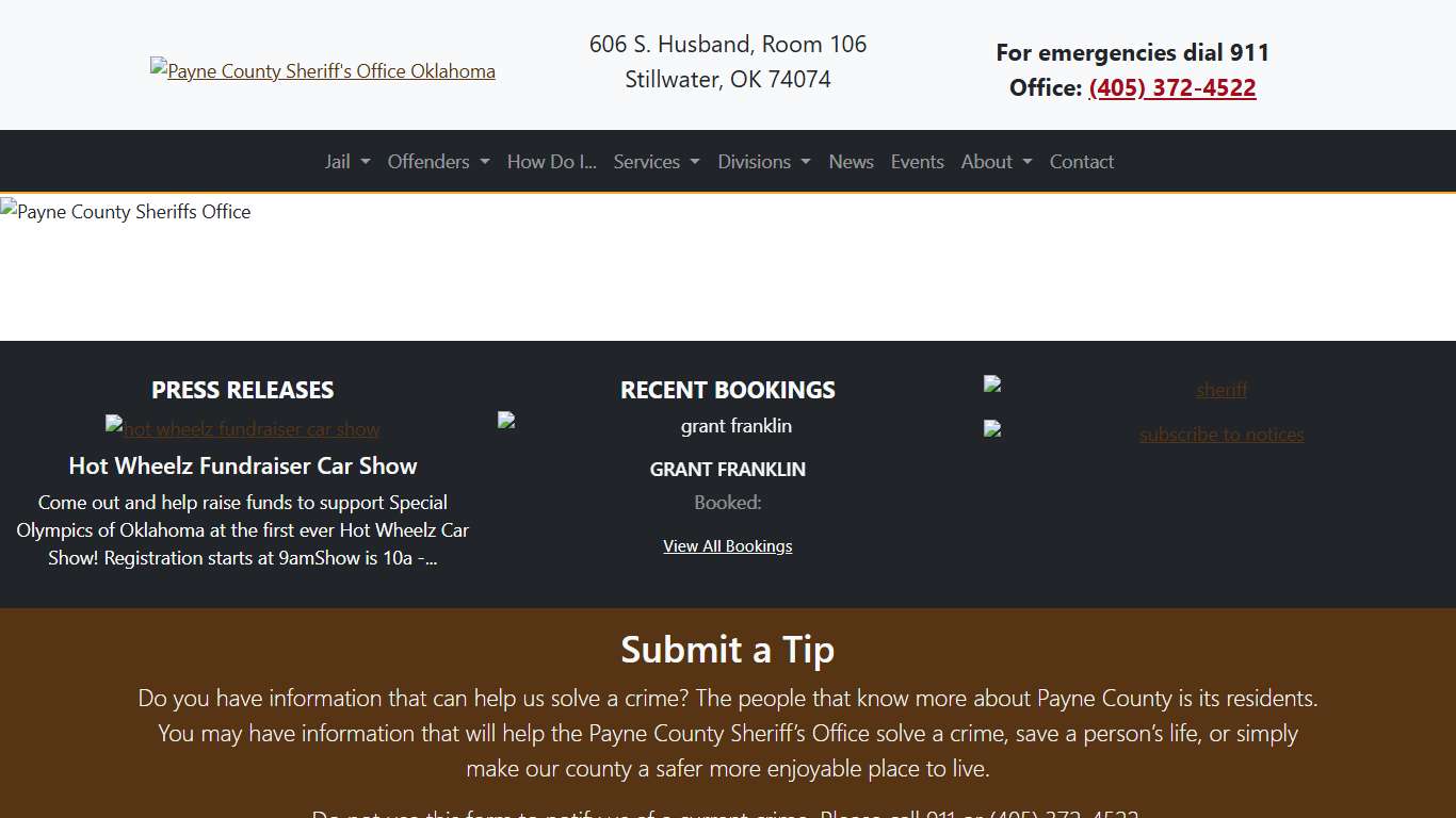 Payne Sheriff Office Oklahoma
